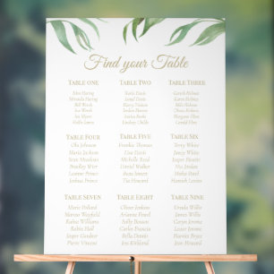 Palmwedel-Gold-Text-Acryl-Tischplan-Schild 9 Acrylschild
