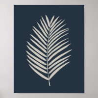 Palmwedel Navyblau und Creme