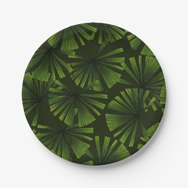 Palmwedel Pappteller (Vorderseite)