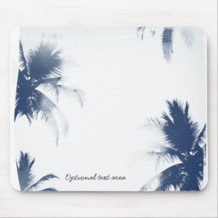 Palmwedel Weiß Glamour Chic Modern Tropisch Mousepad