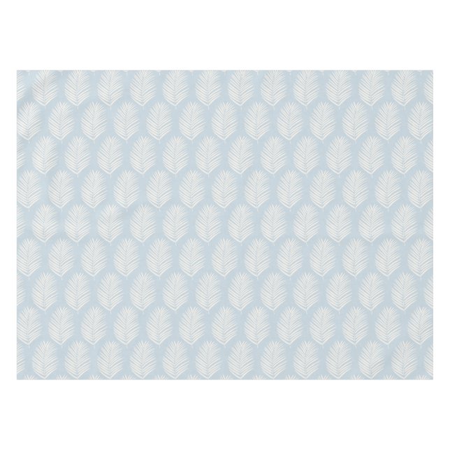 Palmwedelcreme und Hellblau Tischdecke (Vorderseite (Horizontal))
