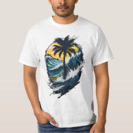 Palmwellen Ozean 1 T-Shirt