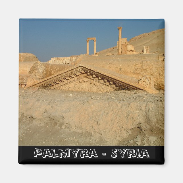 Palmyra, Bell Temple, Syrien Nr.2 (Kühlschrankmagn Magnet (Vorne)