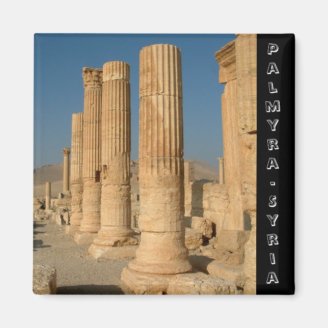Palmyra, Bell Temple, Syrien Nr.3 (Kühlschrankmagn Magnet (Vorne)