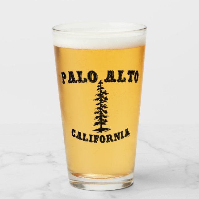 Palo Alto California Beer Glass Glas (Vorne (Gefüllt))