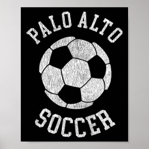 Palo Alto Fußball Retro abgenutzt 90er Vintage Poster