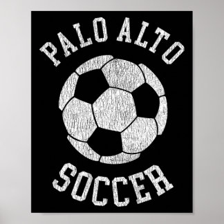 Palo Alto Fußball Retro abgenutzt 90er Vintage Poster