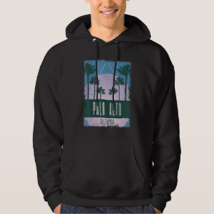 Palo Alto Kalifornien CA Vintage Vaporwave Retro 8 Hoodie