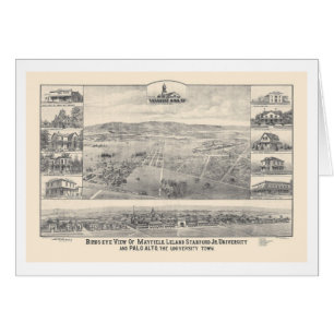 Palo Alto, panoramische Karte 1888 (1658A) CA