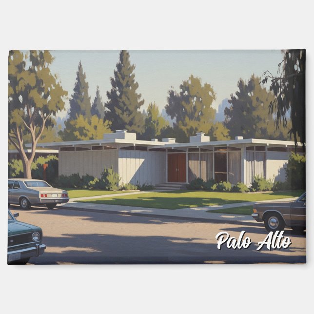 Palo Alto Vintage Postcard Magnet (Vorderseite)