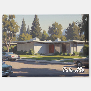 Palo Alto Vintage-Postkarte Magnet