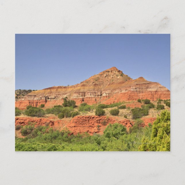 Palo Duro Canyon, Texas. Gesteinsschichten Postkarte (Vorderseite)