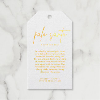 Palo Santo Hochzeitsgunstkarte Geschenkanhänger
