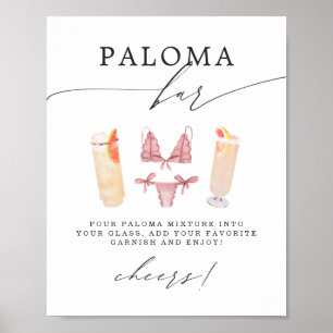 Paloma Bar Höschen & Palomas Junggesellinnen-Abs Poster