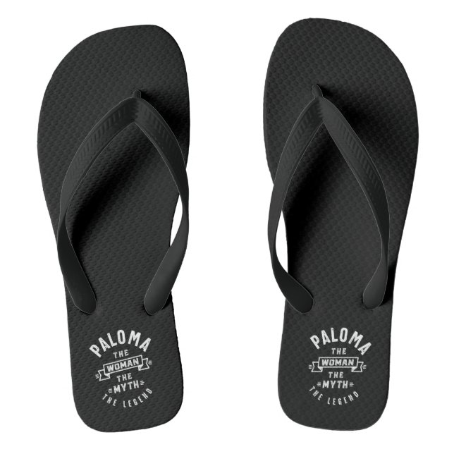 Paloma Personalisiert Name Geburtstagsgeschenk Flip Flops (Fußbett)
