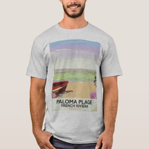 Paloma Plage, Reiseplakat der französischen Rivier T-Shirt