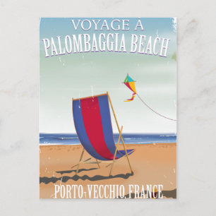 Palombaggia Beach, Frankreich Reiseplakat Postkarte
