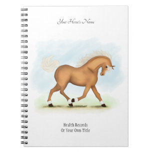 Palomino Blaze Personalisiert Horse Owner's Journa Notizblock