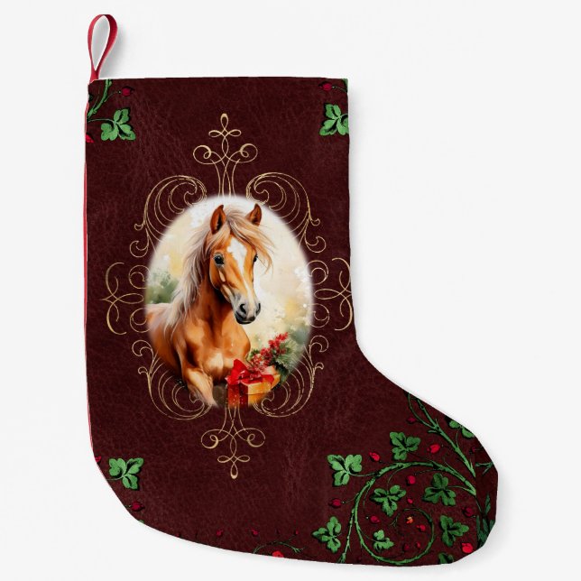 Palomino Colt und Weihnachtsgeschenke Kleiner Weihnachtsstrumpf (Vorderseite)