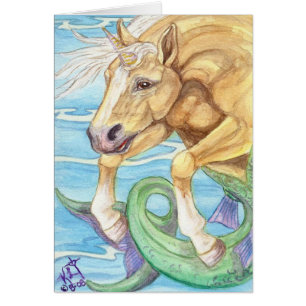 Palomino-Einhorn-Seepferd