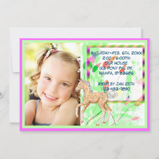 Palomino foal 2 (weiche pastellfarbene Blume/pic) Einladung