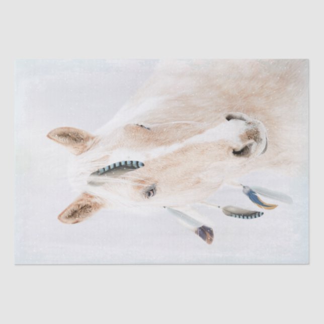 Palomino Horse Fantasy Decoupage Seidenpapier (Vorderseite)