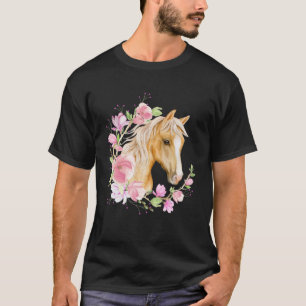 Palomino Horse Magnolias Rodelbahn mit Aussicht T-Shirt