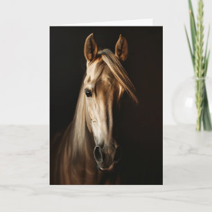 Palomino Horse Portrait Fotografie Karte