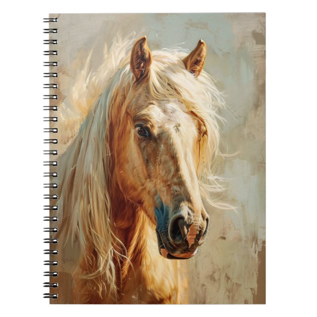 Palomino Horse Portrait Notizblock (Vorderseite)