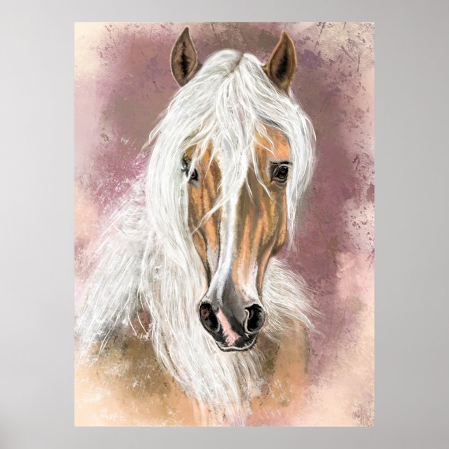 Palomino Horse Poster - Malerei (Vorne)