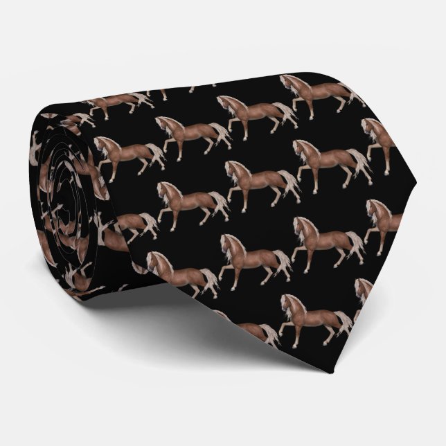 Palomino Horse Print Necktie Krawatte (Gerollt)