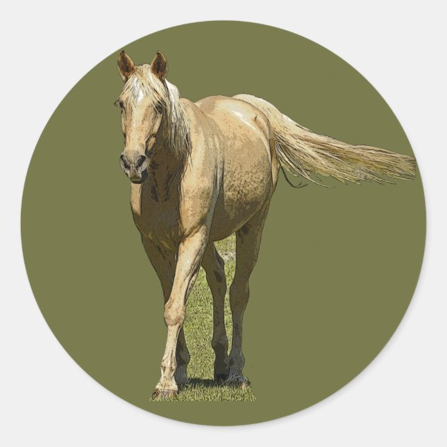 Palomino Horse Stickers (Vorderseite)