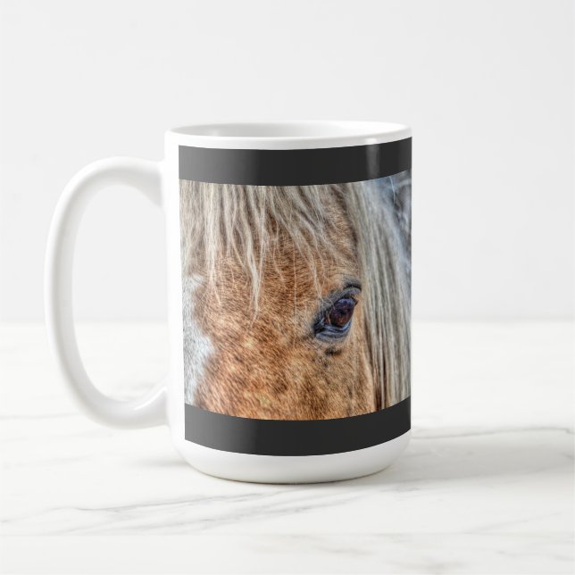 Palomino Horse's Eye Foto Trinken Tasse (Links)