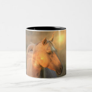 Palomino-Pferd in der hellen Kaffee-Tasse Zweifarbige Tasse