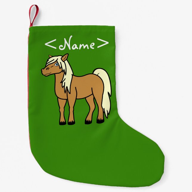 Palomino-Pferd Kleiner Weihnachtsstrumpf (Vorderseite)