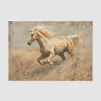 Palomino Pferd läuft Ölgemälde Decoupage