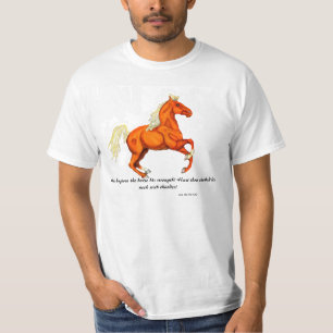 Palomino-Pferd mit Scripture-Shirt T-Shirt