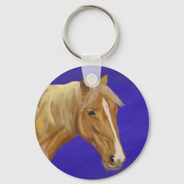 Palomino Pferd Schlüsselanhänger (Vorderseite)