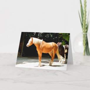 Palomino-Pferd Tier Feiertagskarte