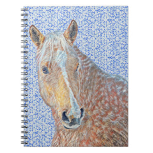 Palomino-Pferd Vintage Blau Journal Notizbuch Notizblock