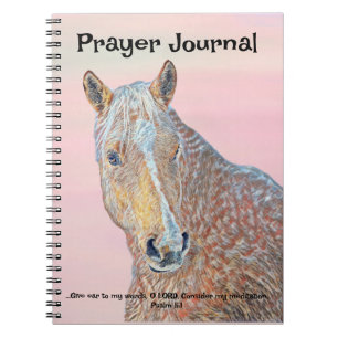 Palomino Pferde Kunst Bibel Verse Gebet Journal Notizblock