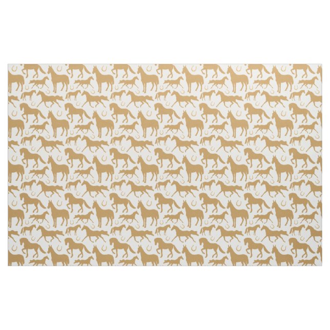 Palomino Pferde Pferde Pferdegeflecht Stoff (Fat Quarter (45,7 x 55,9 cm))