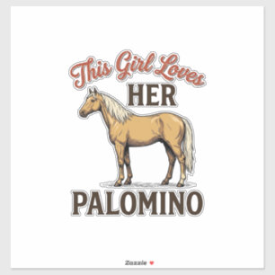 Palomino-Pferdeliebhaber Vintage-Stich T-Shirt_1 Aufkleber