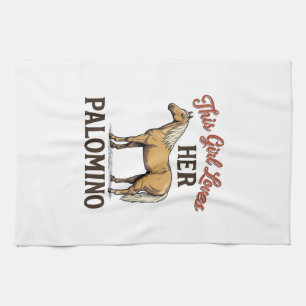 Palomino-Pferdeliebhaber Vintage-Stich T-Shirt_1 Geschirrtuch