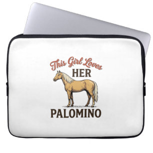 Palomino-Pferdeliebhaber Vintage-Stich T-Shirt_1 Laptopschutzhülle