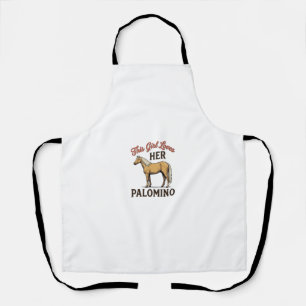 Palomino-Pferdeliebhaber Vintage-Stich T-Shirt_1 Schürze