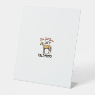 Palomino-Pferdeliebhaber Vintage-Stich T-Shirt_1 Sockelschild