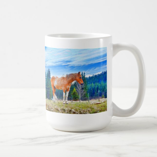 Palomino Pinto im Feld- und Forstbereich Kaffeetasse (Rechts)