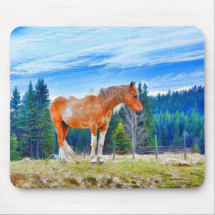 Palomino Pinto im Feld- und Forstbereich Mousepad