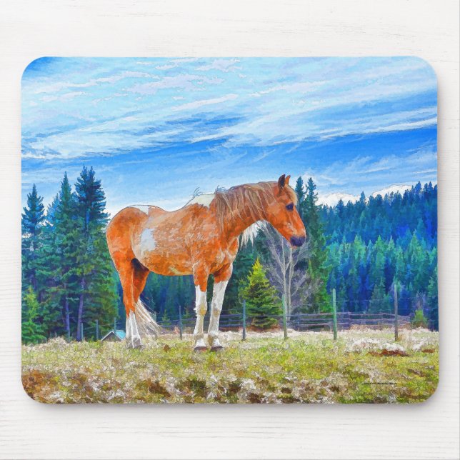 Palomino Pinto im Feld- und Forstbereich Mousepad (Vorne)